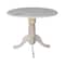 International Concepts Square Dual Drop Leaf Table, 36 in, Unfinished, 36 W, 36 L, 30 in H, Wood, Unfinished T-36DP - alternate 6